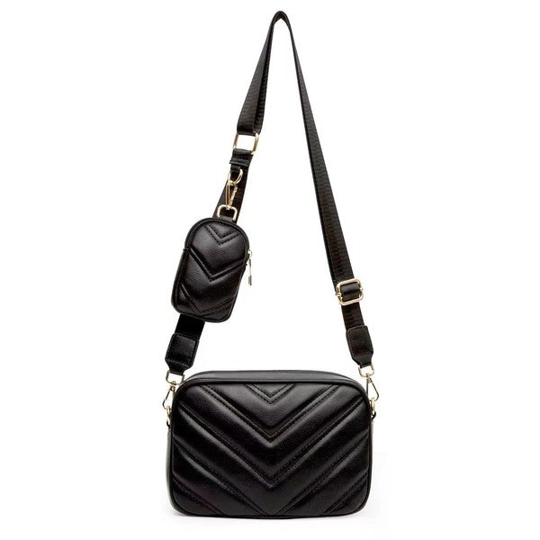 Meet the bag that’s both practical, timeless, with a sophisticated edge—our Chevron Quilted Crossbody! Ideal for your next date night, weekend brunch, concert, this bag brings effortless elegance to every moment. Its iconic quilted chevron design is a symbol of timeless sophistication. Whether you’re carrying just the essentials or adding a touch of luxe to your everyday look, this eco-friendly crossbody is ready to complement your day with style.
Add this comfy quilted bag to your wardrobe!