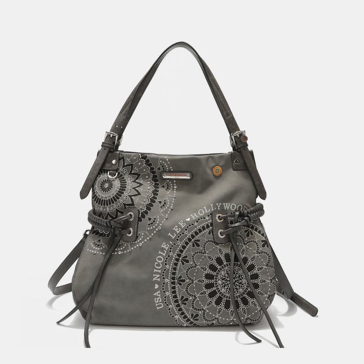 Hobo Bag- Sparkle, Tassel, Repeat; Meet Your New Go to Vegan Hobo Bag
Cruelty-Free never Looked this good! Tassels, rhinestones, embroidery. The unique patterns in this women's hobo bag align with the eclectic, artistic spirit of boho style. The unstructured design offers laid-back, carefree vibe of boho fashion. If you would like to transition seamlessly from day to night, beach to city, or festival to café, grab this bag!