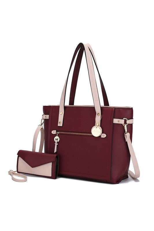 This is a unique collection that offers a WIN-WIN-WIN!
This Eco-Friendly Tote Bag is made with high quality Vegan Leather- Win!
This stylish tote looks like it came off the runway, but at a wallet friendly price point- WIN!
This versatile tote compliments working, travel, evenings out, and everyday wear. It's attention to detail and soft vegan leather conveys a polished look when you need one- WIN!! Multiple colors!