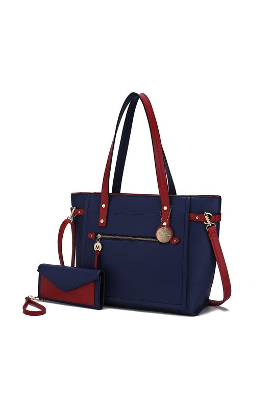 This is a unique collection that offers a WIN-WIN-WIN!
This Eco-Friendly Tote Bag is made with high quality Vegan Leather- Win!
This stylish tote looks like it came off the runway, but at a wallet friendly price point- WIN!
This versatile tote compliments working, travel, evenings out, and everyday wear. It's attention to detail and soft vegan leather conveys a polished look when you need one- WIN!! Multiple colors!