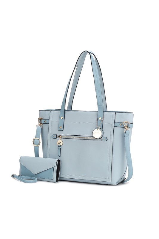 This is a unique collection that offers a WIN-WIN-WIN!
This Eco-Friendly Tote Bag is made with high quality Vegan Leather- Win!
This stylish tote looks like it came off the runway, but at a wallet friendly price point- WIN!
This versatile tote compliments working, travel, evenings out, and everyday wear. It's attention to detail and soft vegan leather conveys a polished look when you need one- WIN!! Multiple colors!