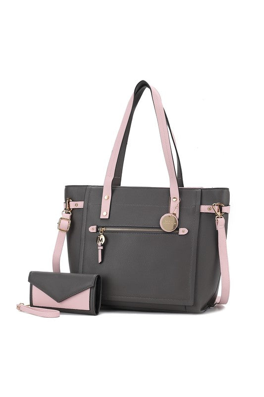 This is a unique collection that offers a WIN-WIN-WIN!
This Eco-Friendly Tote Bag is made with high quality Vegan Leather- Win!
This stylish tote looks like it came off the runway, but at a wallet friendly price point- WIN!
This versatile tote compliments working, travel, evenings out, and everyday wear. It's attention to detail and soft vegan leather conveys a polished look when you need one- WIN!! Multiple colors!