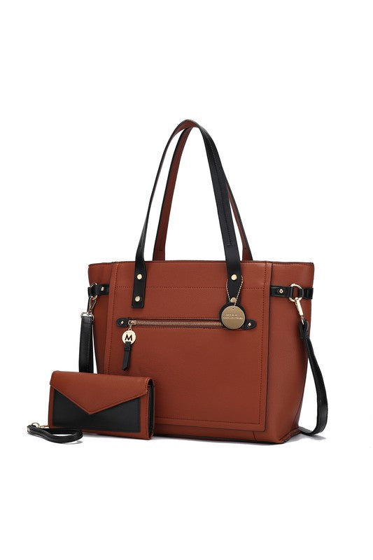 This is a unique collection that offers a WIN-WIN-WIN!
This Eco-Friendly Tote Bag is made with high quality Vegan Leather- Win!
This stylish tote looks like it came off the runway, but at a wallet friendly price point- WIN!
This versatile tote compliments working, travel, evenings out, and everyday wear. It's attention to detail and soft vegan leather conveys a polished look when you need one- WIN!! Multiple colors!