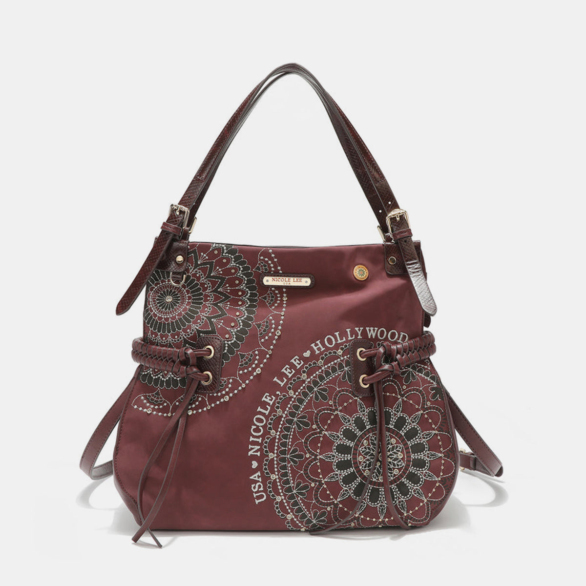 Hobo Bag- Sparkle, Tassel, Repeat; Meet Your New Go to Vegan Hobo Bag
Cruelty-Free never Looked this good! Tassels, rhinestones, embroidery. The unique patterns in this women's hobo bag align with the eclectic, artistic spirit of boho style. The unstructured design offers laid-back, carefree vibe of boho fashion. If you would like to transition seamlessly from day to night, beach to city, or festival to café, grab this bag!
