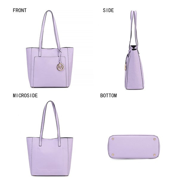 Sustainably Sleek Collection –Eco-Friendly Vegan Tote Bag. The Sustainability Sleek Collection is a unique collection that offers a WIN-WIN-WIN! Eco-Friendly Tote Bag is made with high quality Vegan Leather- Win!
This stylish tote looks like it came off the runway, but at a wallet friendly price point- WIN!
This versatile tote compliments working, travel, evenings out, and everyday wear. It's attention to detail and soft vegan leather conveys a polished look when you need it. Multiple colors available!
