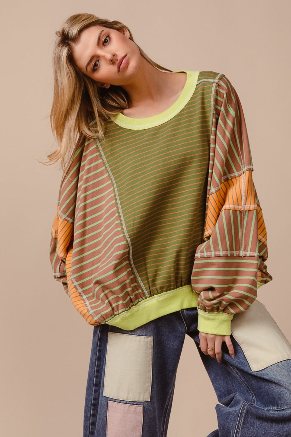 Oversized Sweatshirt -The Bold Mix Sweatshirt – Dare to Be Different