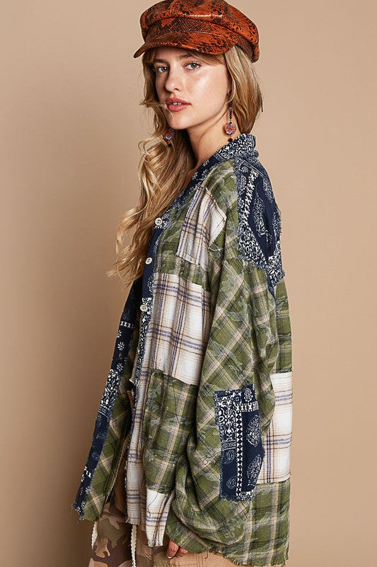 A plaid button up is a wardrobe go-to, and this one caught our eye! It can be worn for many occasions, and with its unique patchwork and beautiful green shades, you will want this for your next adventure. Do you take horseback riding lessons, go to outdoor concerts, hiking, hunting for vintage antiques or love to travel and embark on spontaneous adventures? Did we mention it layers well? Then you should know this shirt is comfortable, breathable, easy to layer and pack.