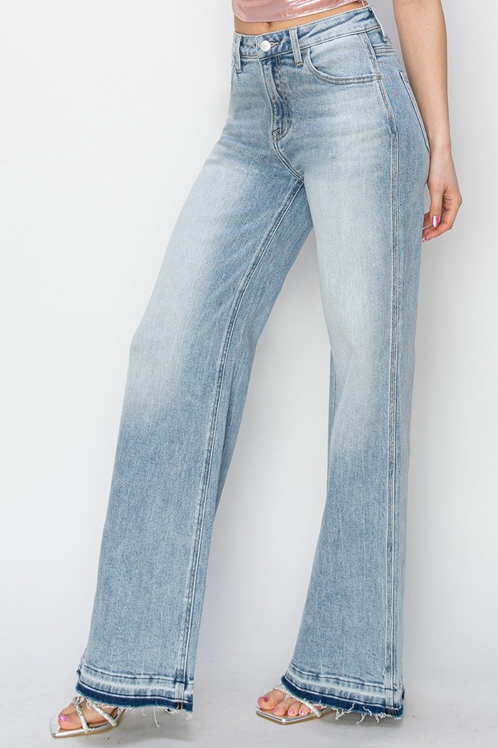 Risen Full Size High Rise Wide Leg Jeans. These jeans are the perfect denim to wear all year with your Boho blouses! An essential pair for every denim drawer—your go-to jeans for any look, any day of the week!