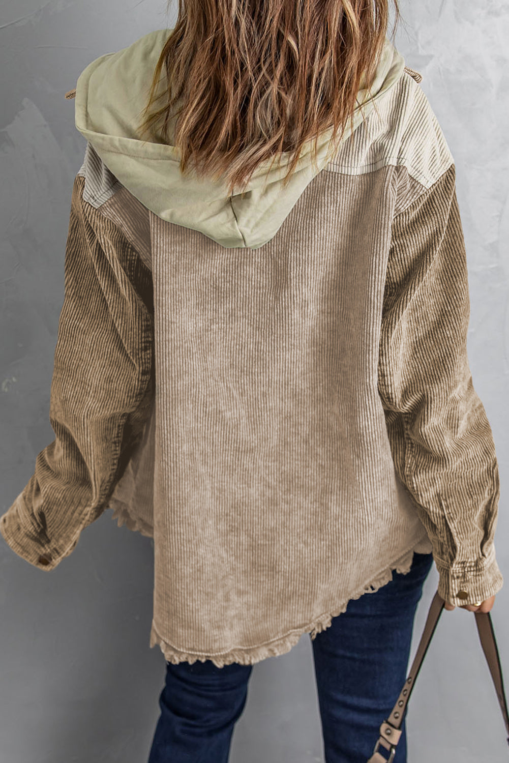 Hooded Corduroy Shacket - Color Block Options:
Add a relaxed vibe to your outfits with our Hooded, Drawstring Pocket Corduroy Shacket. Features a hood and dropped shoulders; you'll love the casual look of this corduroy shirt.