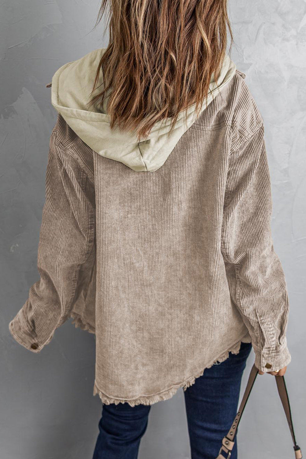 Hooded Corduroy Shacket - Color Block Options:
Add a relaxed vibe to your outfits with our Hooded, Drawstring Pocket Corduroy Shacket. Features a hood and dropped shoulders; you'll love the casual look of this corduroy shirt.