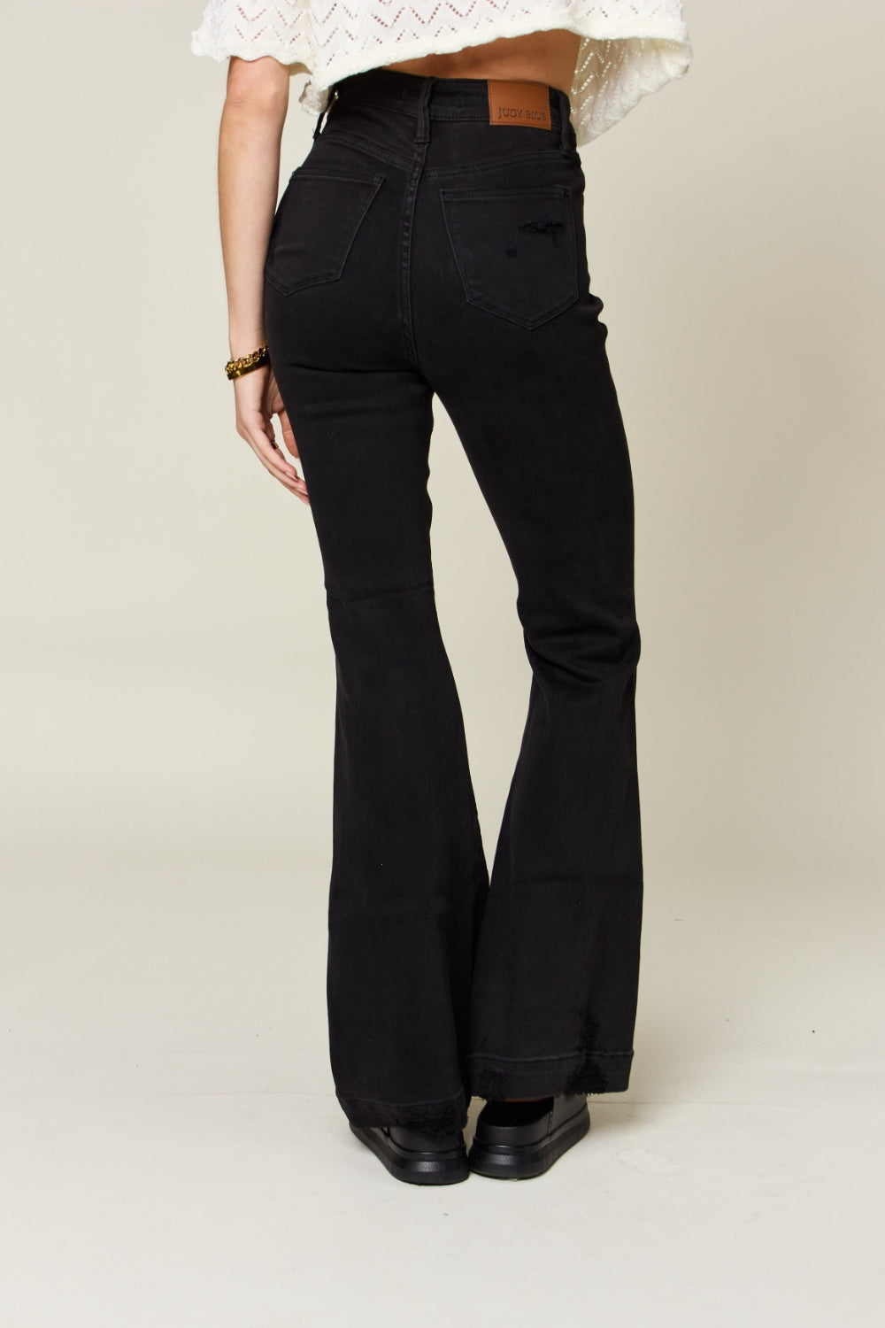 Judy Blue Flare Jeans High Waisted Vintage Denim with Plus Sizes