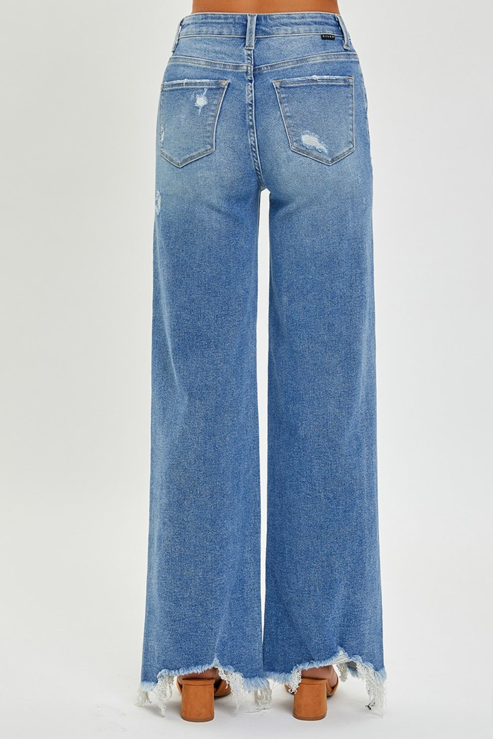 RISEN Wide Leg High Rise Jeans / Distressed with Plus Sizes. Essential pair for every denim drawer. the perfect casual bottoms to wear all year long with your boho blouses!
