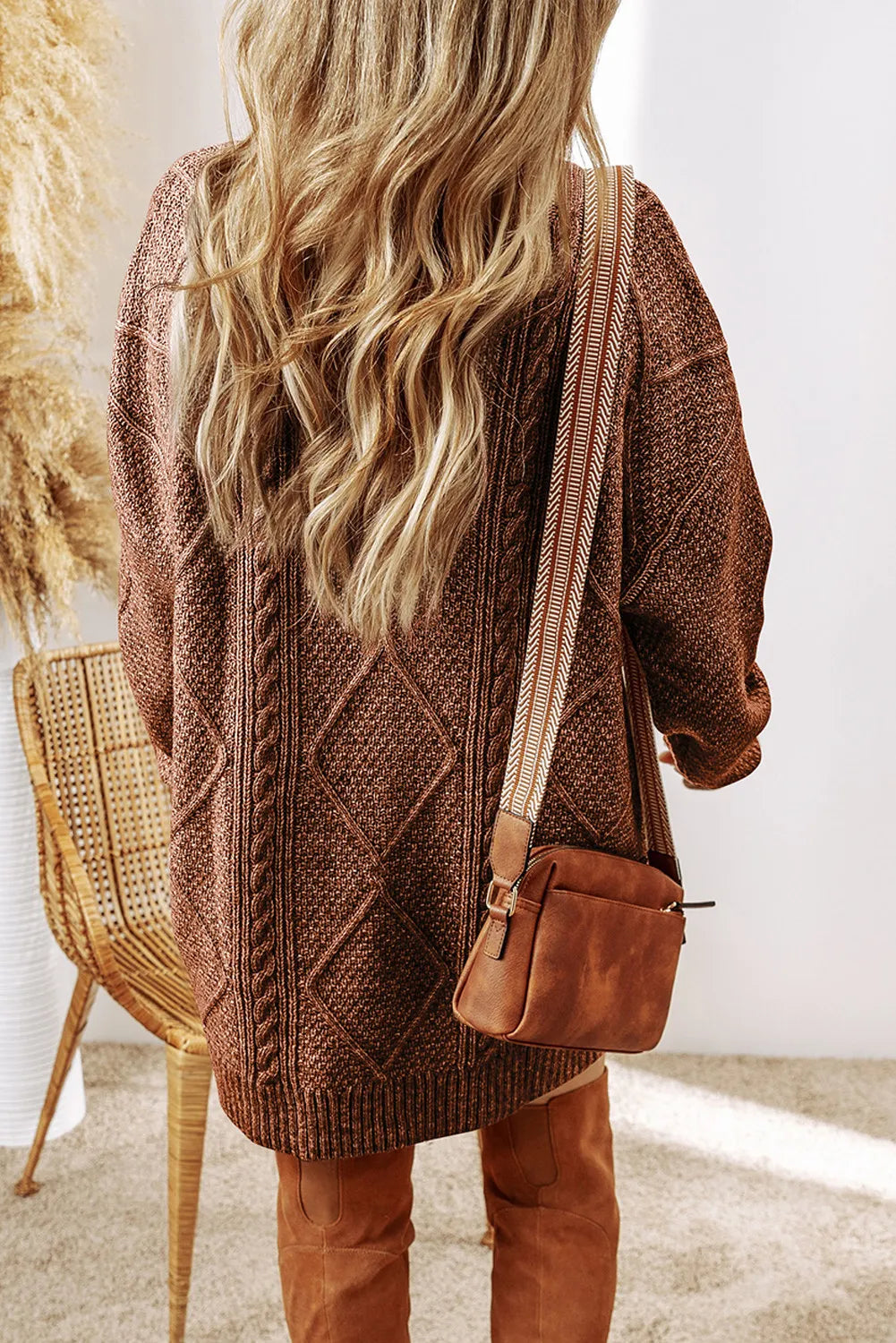 Sweater Dress- The Effortless Cable Knit – Slip On, Style Up, and Go! We all know it can be a busy season! ; This cable knit sweater dress comes in several color choices and is such a versatile choice to go from work to holiday events! It is an effortless choice to get dressed quick! We love how it is a blank canvas for you to accessorize and show off your individuality! It's a timeless, wardrobe staple!