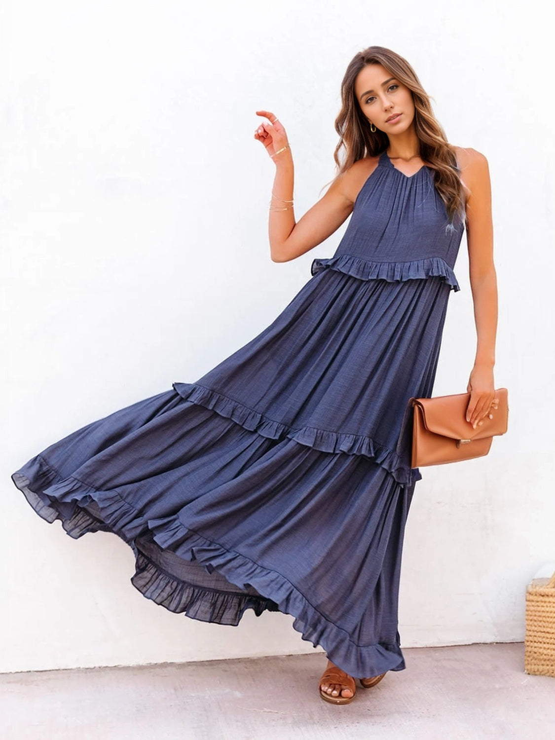 Flowy, tiered, ruffled, breathable and available in several gorgeous and vibrant color options. Enjoy your vacation in style and comfort! Just pick any of these amazing colors!
This is a beautiful BOHO style dress that you can feel comfortable and amazing in! Time to enjoy!