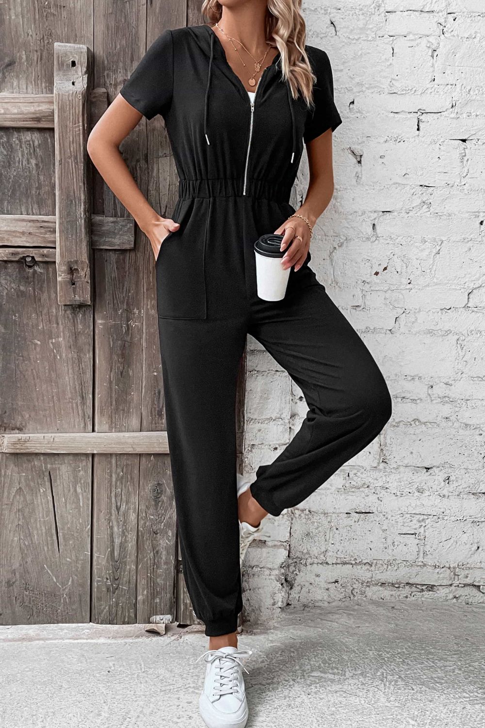 Meet your new wardrobe hero: the Black Jumpsuit that combines comfort, style, and just the right amount of practicality. One of the best features (and why we love this so much) is that it gets you out the door quick! No-fuss styling. Just slip it on and bam, you are good to go! No time needed to find a match. It’s the ultimate in hassle-free dressing, so you can focus on your day ahead.