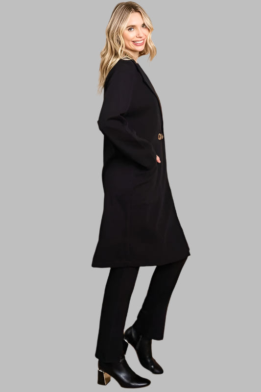 The Double Breast Lapel Collar Coat is a classic and stylish double-breasted coat with large lapels that shows elegance and personality. Its exquisitely designed with double-breasted trim adding a sense of style. This winter coat is slim and comfortable to wear, suitable for any occasion, whether it is a business party or a casual date, It is an indispensable fashion item for autumn and winter.