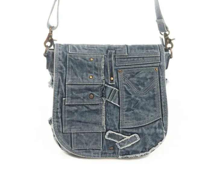 Cowgirl's Denim Saddlebag – Rugged Style, Timeless Spirit Shoulder Bag