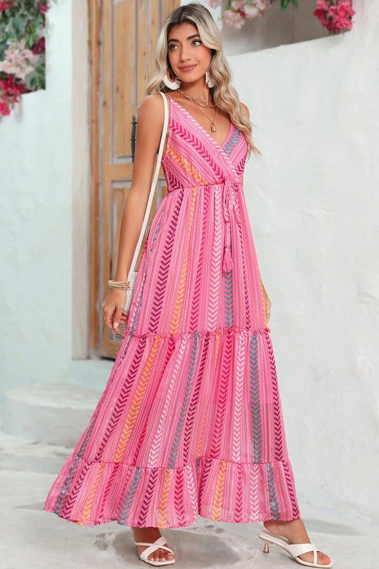 This tribal-print tassel dress solves the “what do I wear?” dilemma for day-to-night plans—lightweight, flowy, and full of wanderlust energy, it’s made for brunch dates, music fests, and golden hour magic.

Discover the stunning Tassel Boho Dress from Shop Free Soul Threads. With flowing tiers, a flattering V-neckline, and eye-catching tassel ties, this dreamy pink maxi dress adds a vibrant, free-spirited touch—that you will reach for again and again.