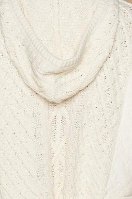 Cable-Knit Hooded Sweater - Whimsical Weaves Hooded Knit.  Sometimes we need a timeless, seasonless, relaxed, and classic go to sweater. This hits the spot.; However, adds creative texturing to still give this classic a bit of individuality and whimsy; Stay cozy in this cable knit hooded sweater! Sweater.  
