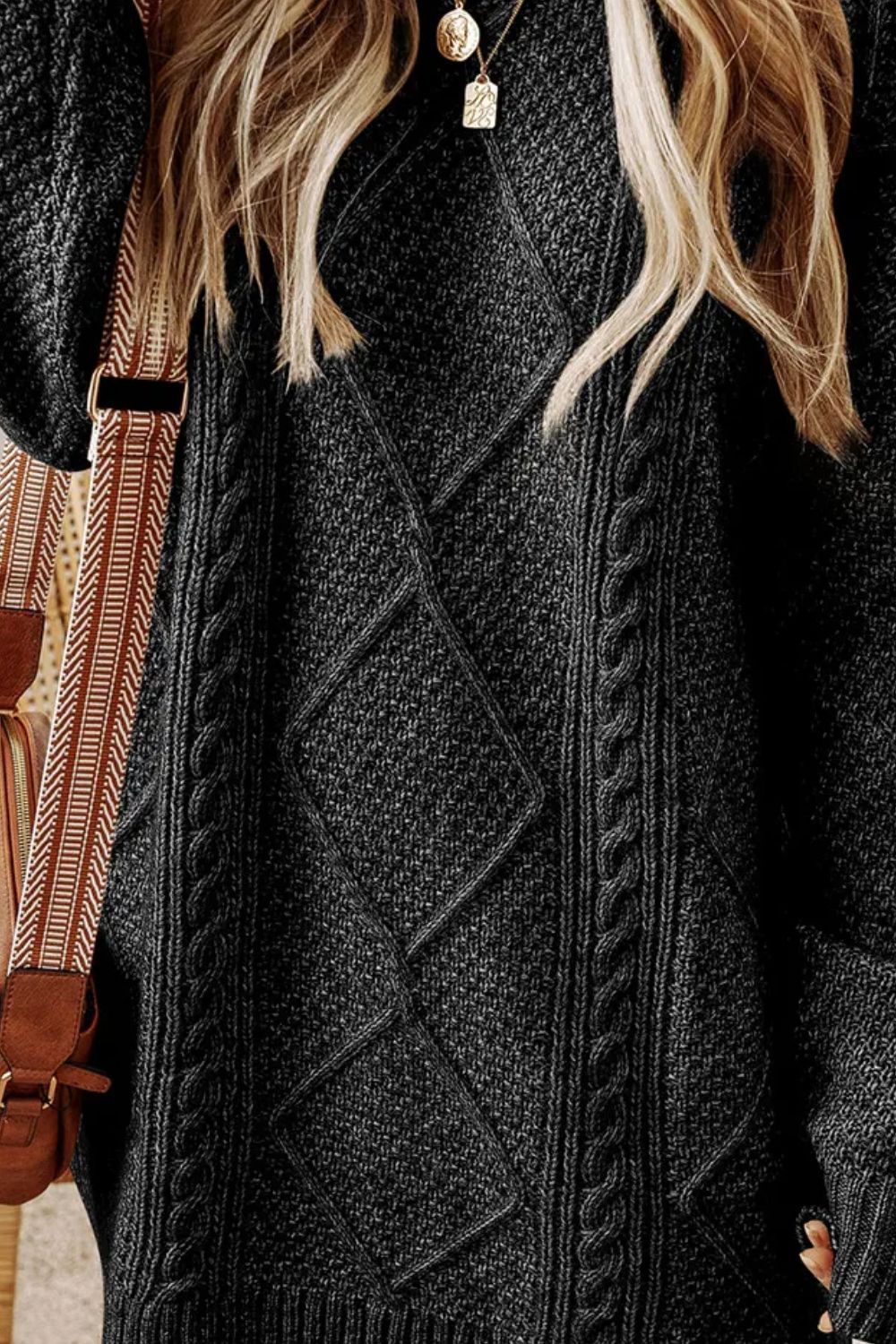 Sweater Dress-  The Effortless Cable Knit – Slip On, Style Up, and Go!  We all know it can be a busy season! ; This cable knit sweater dress comes in several color choices and is such a versatile choice to go from work to holiday events!  It is an effortless choice to get dressed quick! We love how it is a blank canvas for you to accessorize and show off your individuality!  It's a timeless, wardrobe staple!