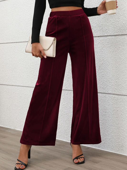 These Elastic Waist Wide Leg Pants are the kind of comfort you’ll want to live in, day in and day out. The stretchy waistband gives you that easy, relaxed fit while the wide-leg cut lets you move freely, whether you're dancing in the kitchen or strolling through the market. These pants have that laid-back, effortless vibe—perfect for catching the sunset, meeting up with friends, or just lounging around in style. Pair 'em with a graphic tee and boots for a wild-west feel or with a flowy top and sandals for a