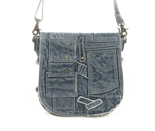 Cowgirl's Denim Saddlebag – Rugged Style, Timeless Spirit Shoulder Bag